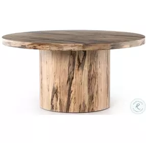 Hudson Spalted Primavera Round Dining Room Set