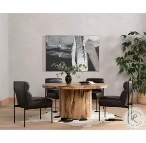 Hudson Spalted Primavera Round Dining Table