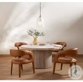 Hudson Ashen Walnut Round Dining Table
