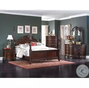 Deryn Park Cherry California King Poster Bed