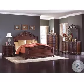 Deryn Park Cherry California King Sleigh Bed