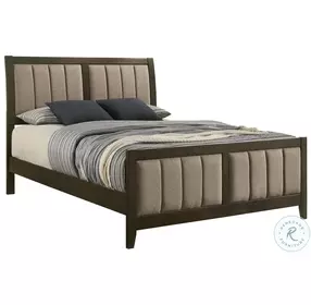 Wilkes Dark Cocoa Upholstered Panel Bedroom Set