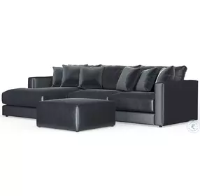 Remington Slate 131" LAF Sectional With Ottoman