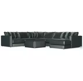Remington Pine L Shape Sectional With RAF Chaise