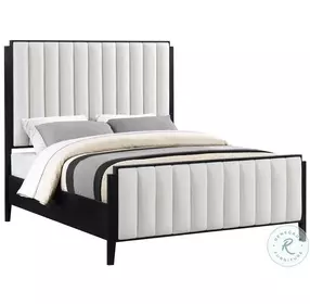 Brookmead Black Upholstered Panel Bedroom Set