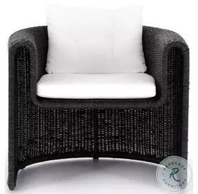 Tucson Vintage Coal Performance Fabric Woven Outdoor Chair