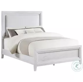 Marielle Distressed White Panel Bedroom Set