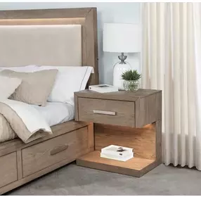 Kenora Barley Brown 1 Drawer Nightstand