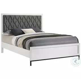 Sonora White Upholstered Panel Bedroom Set