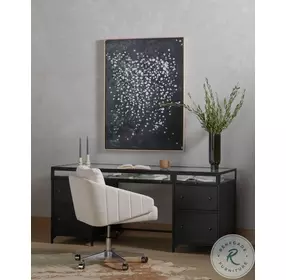 Shadow Box Black Executive Desk