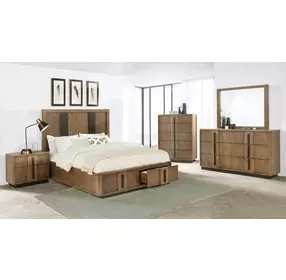 Terrace Ash Brown California King Platform Bed with Storage