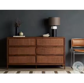 Sydney Brown Wash 6 Drawer Dresser