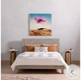 Delune Polished White Marble And Brushed Brass Nightstand