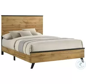 Kaywood Weathered Brown And Natural Pine Panel Bedroom Set