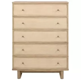 Kailani Beige Oak 5 Drawer Chest