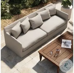 Dade Stone Grey Performance Fabric Outdoor Sofa