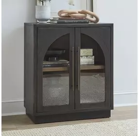 Archway Charcoal 2 Glass Door Accent Cabinet