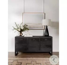 Lorne Dark Reeded Totem Media Console