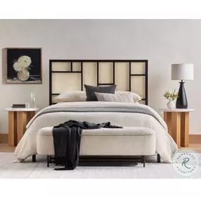 Odin Light Oak Veneer And Stucco White Nightstand