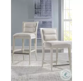 Signature Designs Misty Grey Stella Performance Fabric Bar Stool