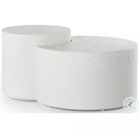 Meza Textured White Nesting Occasional Table Set