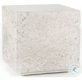 Otero Blanc And Matte White Outdoor Square End Table