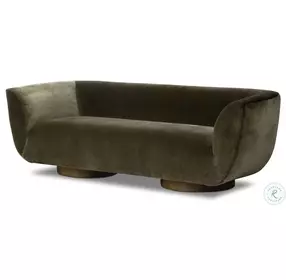 Sabine Surrey Olive 87" Upholstered Sofa