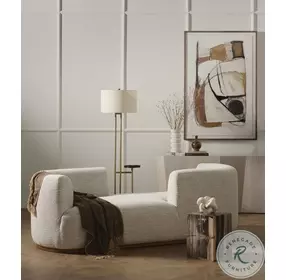 Deandra Merino Cotton Tete A Tete Performance Fabric Chaise