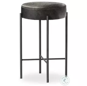 Nocona Black and White Speckled Hide Counter Height Stool