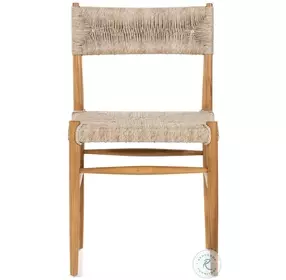 Lomas Natural Teak And Vintage White Outdoor Dining Chair