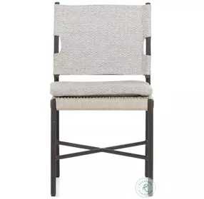 Miller Bronze And Faye Ash Performance Fabric Outdoor Dining Chair