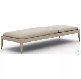 Sherwood Faye Sand And Washed Brown Performance Fabric Outdoor Chaise