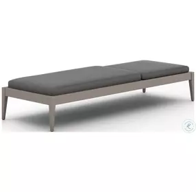 Sherwood Charcoal and Weathered Gray Performance Fabric Outdoor Chaise