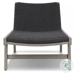 Delano Weathered Grey And Thick Dark Grey Rope Outdoor Chaise