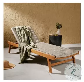 Delano Natural Teak Outdoor Chaise