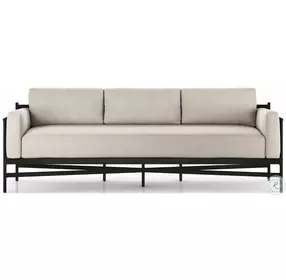 Hearst Faye Sand Performance Fabric And Bronze Outdoor Sofa