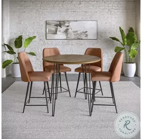 Brennan Golden Brown Counter Height Dining Table