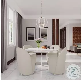 Landon Natural Upholstered Swivel Dining Chair Set of 2