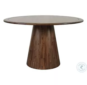 Nash Walnut Round Pedestal Dining Room Set