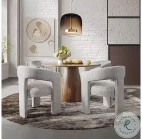 Nash Walnut Round Pedestal Dining Table