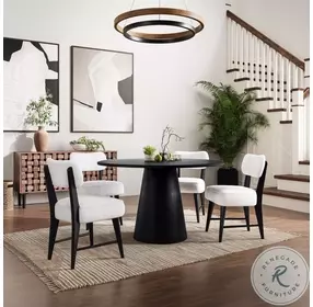 Wes Black Upholstery Dining Chair Set Of 2