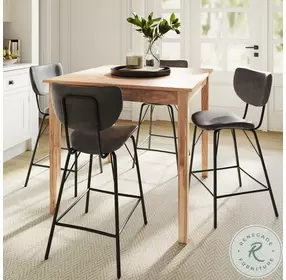 Owen Gray Upholstered Counter Height Stool Set of 2