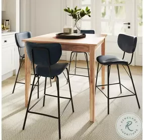 Owen Slate Upholstered Counter Height Stool Set of 2