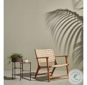 Jevon Soft Khaki And Auburn Eucalyptus Outdoor Chair