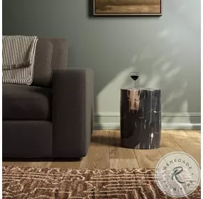 Kos Dark Petrified Wood End Table