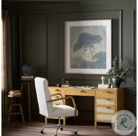 Allegra Honey Oak Veneer Executive Desk