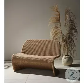 Portia Vintage Natural Outdoor Dining Bench