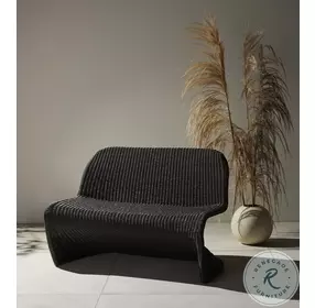 Portia Vintage Coal Outdoor Dining Bench