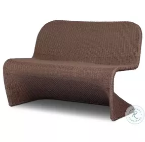 Portia Tanned Weave Outdoor Dining Bench