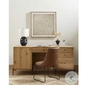 Eaton Light Oak Resin Executive Desk